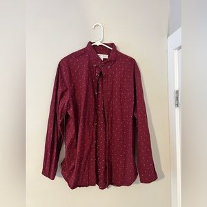 Red button down Shirt - Size XL
